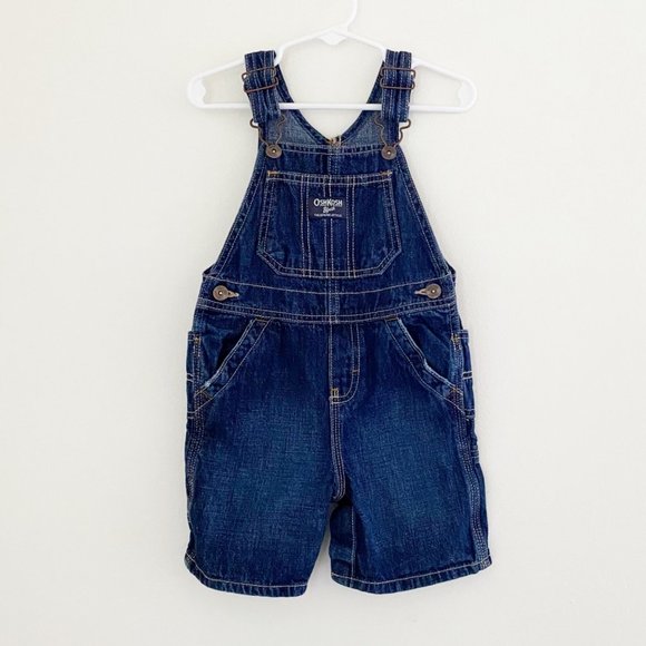 OshKosh Other - OshKosh Blue Denim Shortalls Overalls, Size 24 Months